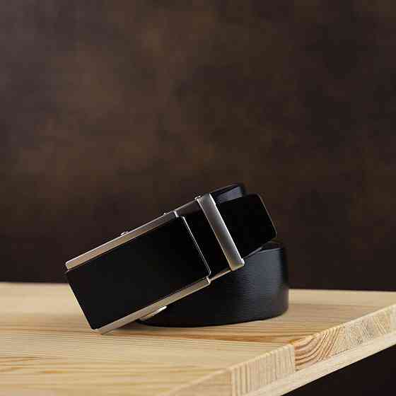 Ремень мужской с автоматической пряжкой Vintage 20294 Черный Киев