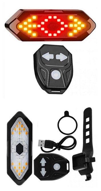 Ліхтар велосипедний задній з покажчиком поворотів FY-1820 Луцк - изображение 1