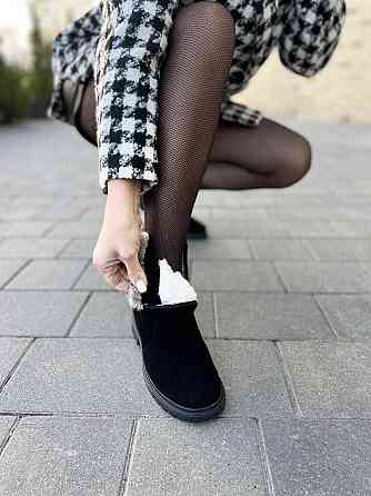 Черевики жіночі D and V чорні натуральна замша з хутром висота 13 см размер 36 (2005/2) (2978) Коломыя