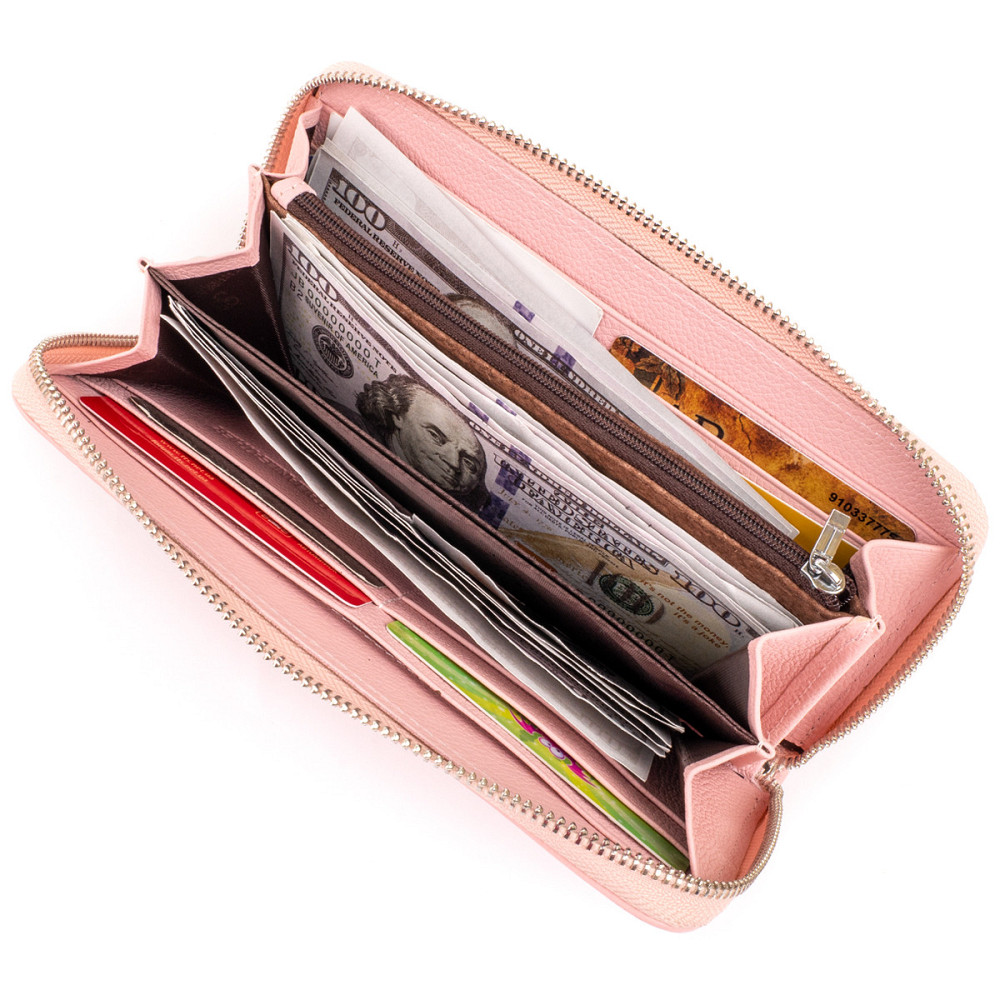 Гаманець пастельний жіночий Рожевий (ST Leather) Київ - фото 2