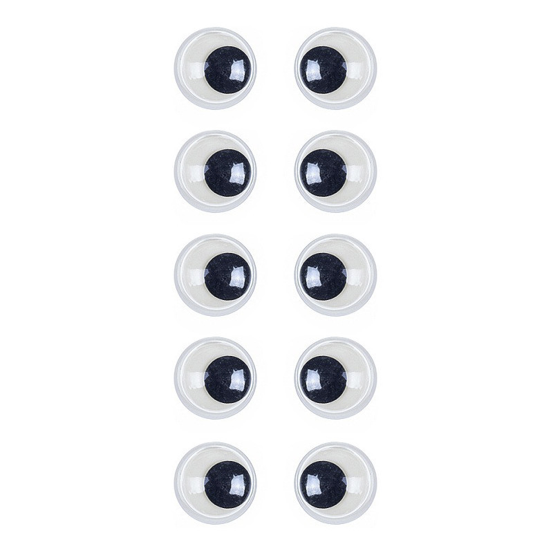 Пластиковые глаза для игрушек PE-016, 16 мм, 10 штук в упаковке Винница - изображение 1