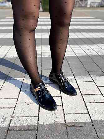 Женские ботинки YDG черные натуральная кожа лак 36-37р (2347) Коломия