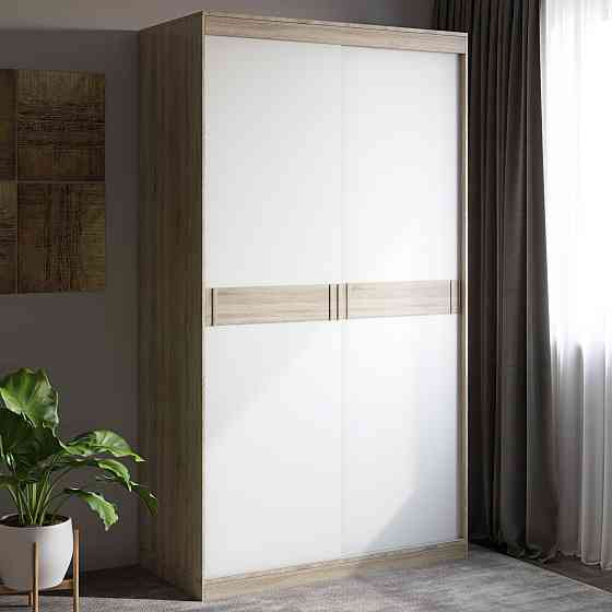 Шкаф-купе Эверест Соната 1200 двухдверный 120х60х217 дуб сонома+белый (DTM-2392) Львов