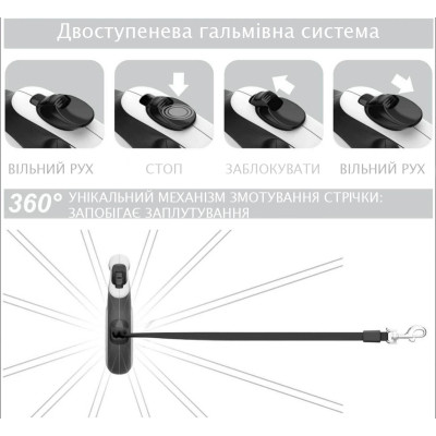 Поводок для собак WAUDOG R-leash "Супермен Лого" S до 15 кг 5 м (8124-1012-01) Винница - изображение 5