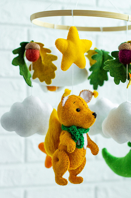 Мобіль на ліжечко для немовлят WoollyFox " Білочка" Київ - фото 10
