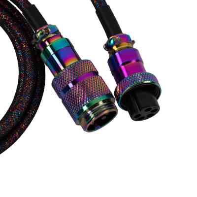 Дата кабель USB-C + USB A to USB-C 1.08m Premium Coiled Aviator black Keychron (CAB7_KEYCHRON) Винница