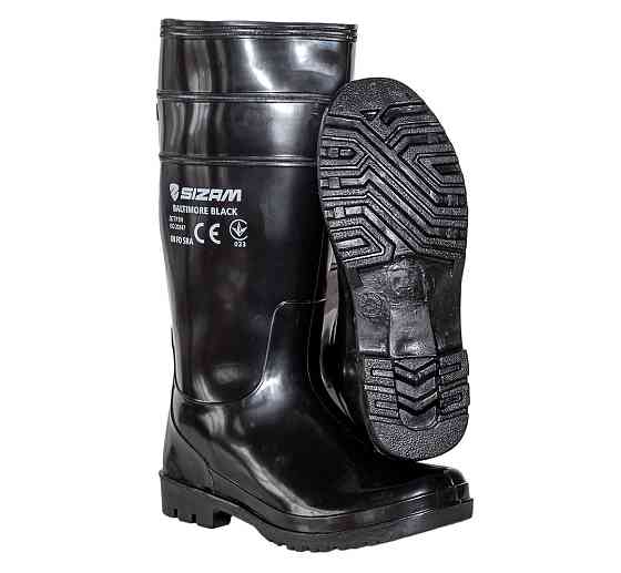 Sizam чоботи робочі захисні з ПВХ, розмір 42, Baltimore Light Black 36345 Рівне