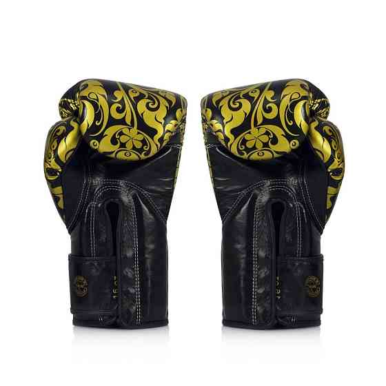 Боксерські рукавиці Fairtex BGVG2 Velcro Black 16 унцій (бинти в комплекті) Каменское