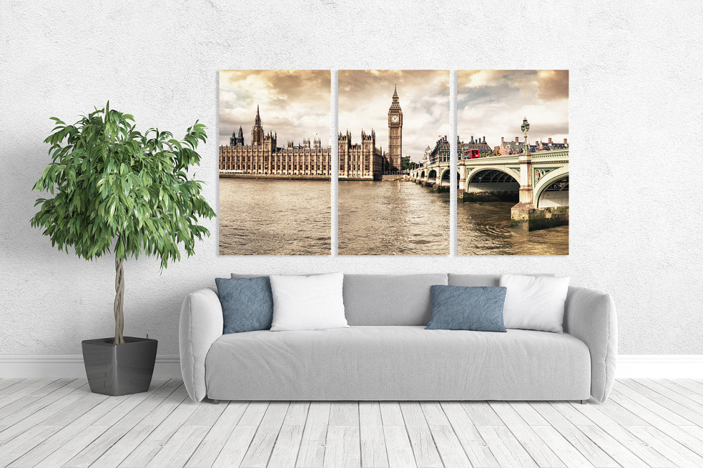 Модульна картина у вітальню/ спальню Лондон ART-008_3A 70х130 см Київ - фото 2