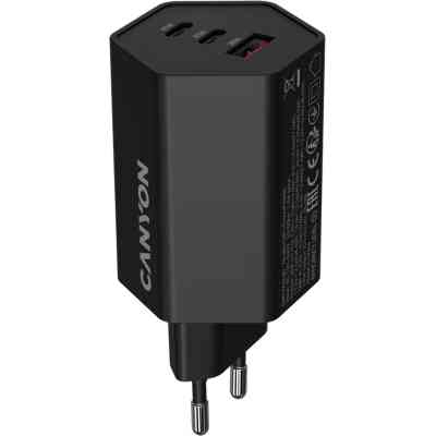 Зарядний пристрій Canyon HEXAGON 65 GaN 65W 2xPD 1xQC EU Black (CND-CHAHEX65B) Вінниця