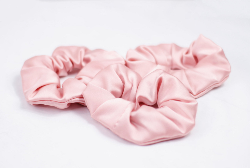 Гумка для волосся шовкова Рожевий Харків - фото 1