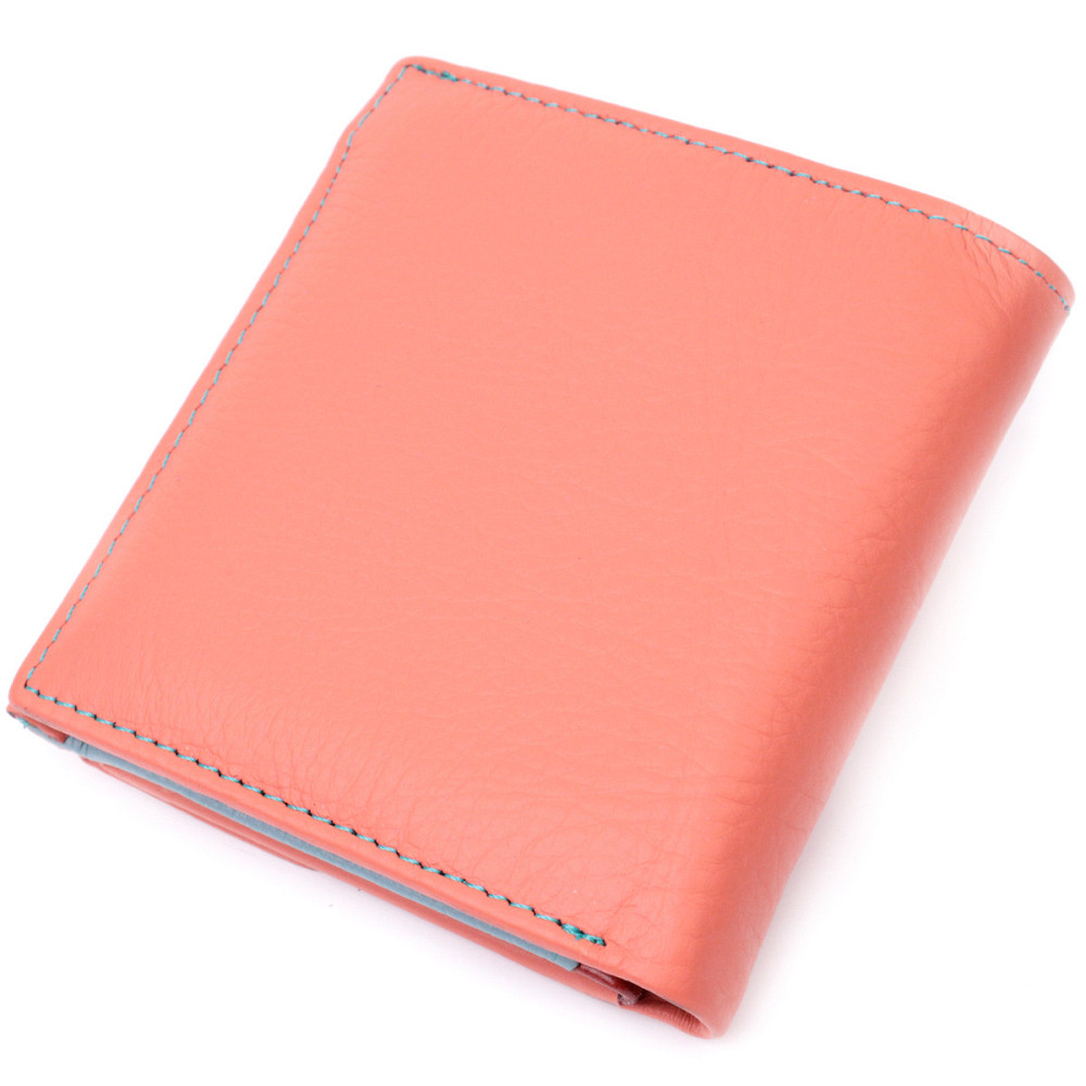 Яркий женский кошелек среднего размера из натуральной кожи Оранжевый (ST Leather) Киев - изображение 6