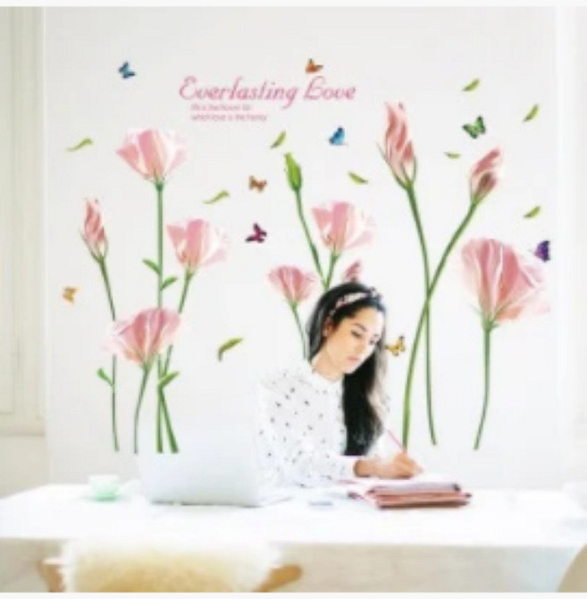 Декоративна наклейка Ніжні квіти Київ - фото 2