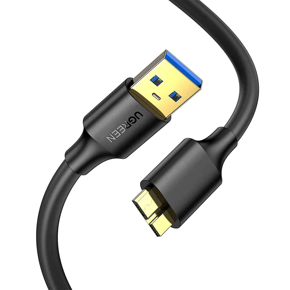 Кабель UGREEN US130 USB 3.0 A Male to Micro USB 3.0 Type B Male Cable 1m (Black) (UGR-10841) Київ - фото 1