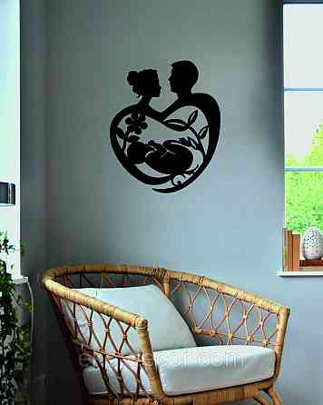 Декоративное настенное Панно «Маленькое счастье» Декор на стену 90*75 см, Черный Киев