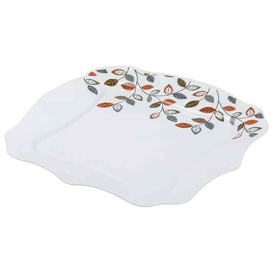 Столовий сервіз порцелянових квадратних тарілок на 6 персон 24 предмети білий HP23405 Київ