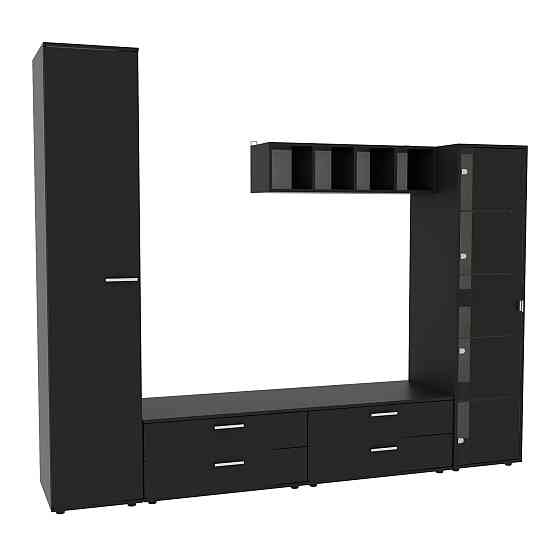 Стінка у вітальню Hugo-4, Антрацит, 2480х520х2120 Львів