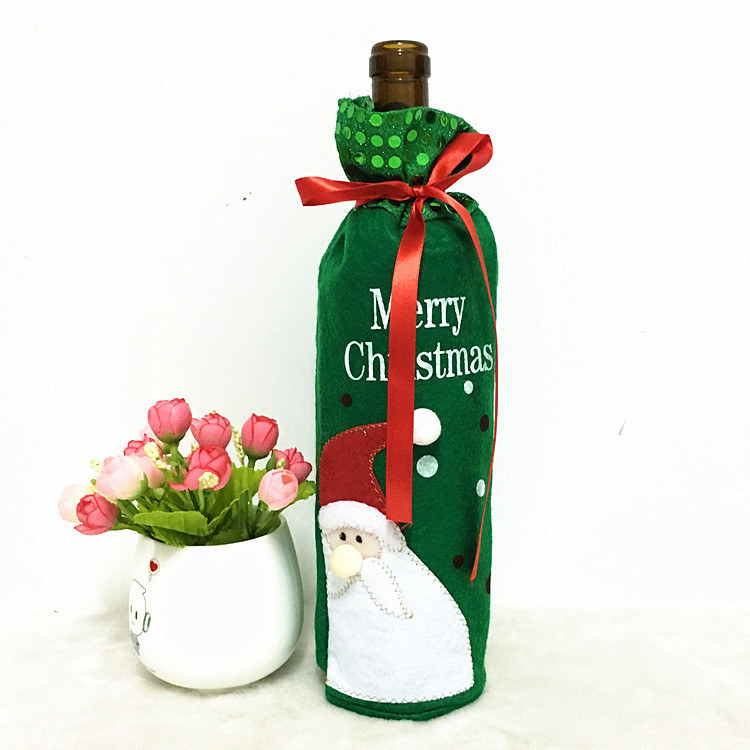 Новогодний декор на бутылку 30 на 12 см разноцветный Киев - изображение 3
