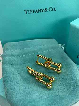 Брендові сережки Тіффані Tiffany, позолота, є лого, люкс якість/упаковані в мішечок Одеса