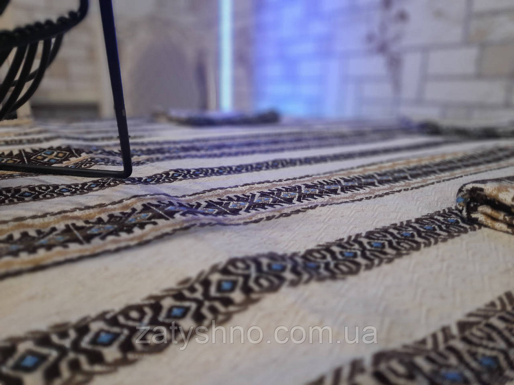 Скатерть с салфетками машинная вышивка кофейная Киев - изображение 2