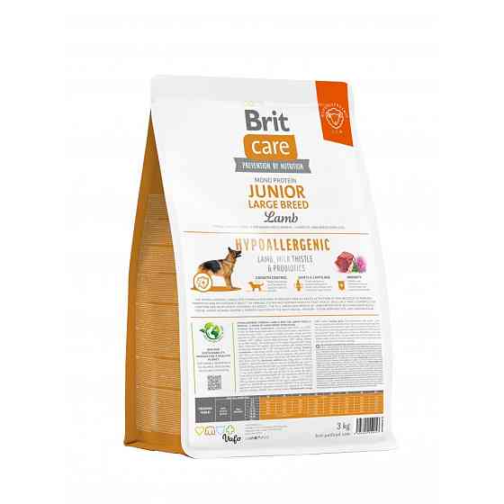 Сухой корм Brit Care Dog Hypoallergenic Junior Large Breed для молодых собак больших пород, с ягненком, 3 кг Винница