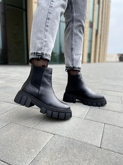 Черевики жіночі GREMMY чорні шкіра натуральна висота 13 см (604/2) Коломыя - изображение 7