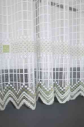 Тюль VR-Textil 1230т Juli Сітка Білий з зеленим 300х150 см (40-132) Київ