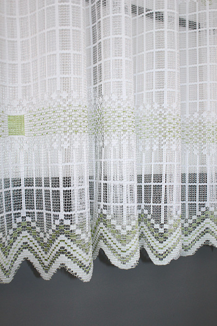 Тюль VR-Textil 1230т Juli Сетка Белый с зеленым 300х150 см (40-132) Киев - изображение 6