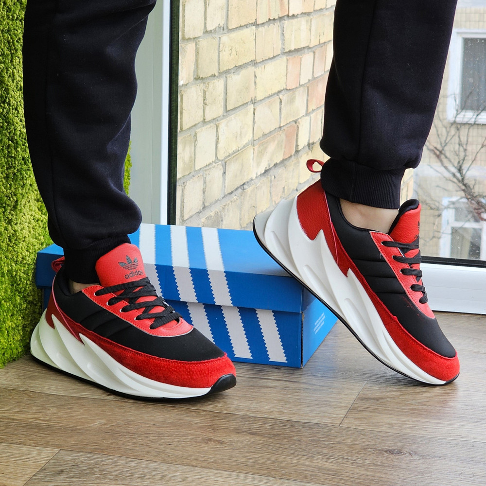 Кросівки Adidas $harks Червоні Чоловічі Адідас Чорні Акули (розміри: 41,42,43,44) Відео Огляд Дніпро - фото 10