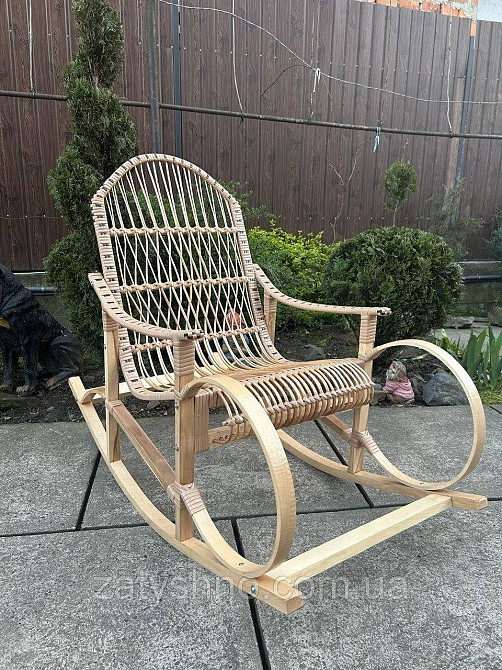 Крісло гойдалка плетена з лози Київ - фото 1