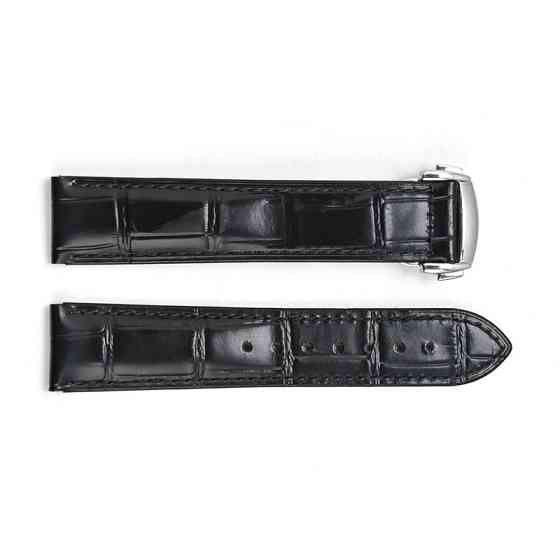 Шкіряний ремінець 3002 Black-Silver 22 мм. SBR Київ