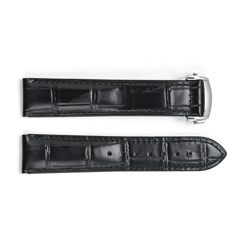 Шкіряний ремінець 3002 Black-Silver 22 мм. SBR Київ - фото 1