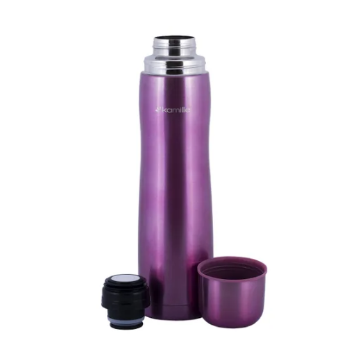 Термос 1000мл нержавіюча сталь (блакит/салат/рожевий/беж) KAMILLE 2000A Житомир - изображение 7