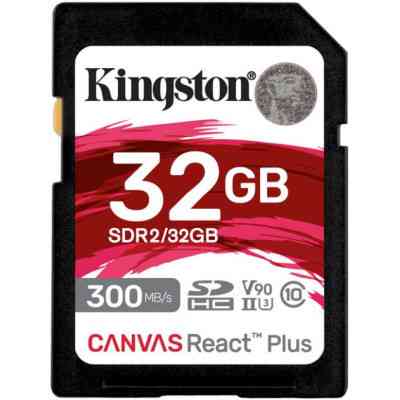 Карта памяти Kingston 32GB class 10 UHS-II U3 Canvas React Plus (SDR2/32GB) Винница