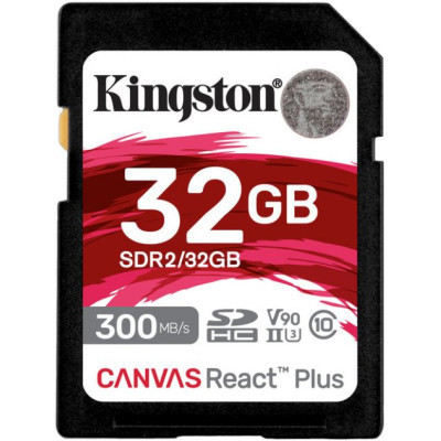 Карта памяти Kingston 32GB class 10 UHS-II U3 Canvas React Plus (SDR2/32GB) Винница - изображение 1