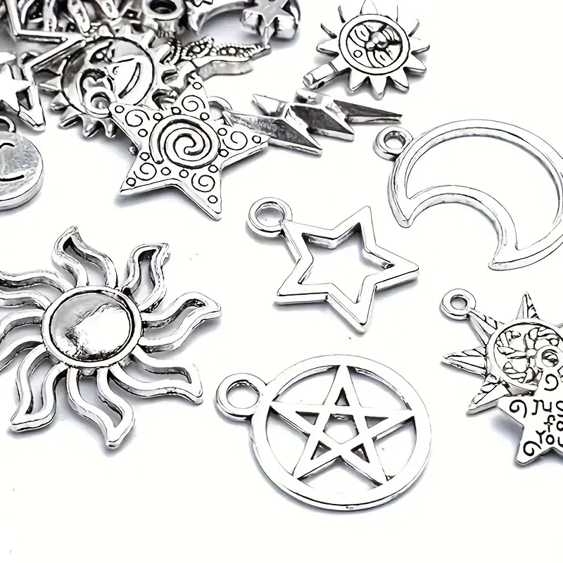 Набор металлических подвесок «Солнце, Луна и Звезды» – 30 шт. для украшений и бижутерии DIY Киев - изображение 4