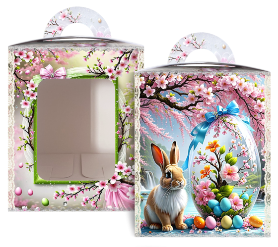 Коробка під великодня Великодня 14 см * 14 см*18,7 см (400 гм) No4 (1 шт.) Харків