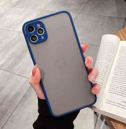 Чехол Funda Bumper Mat Case for iPhone 12 Pro Max Blue Киев