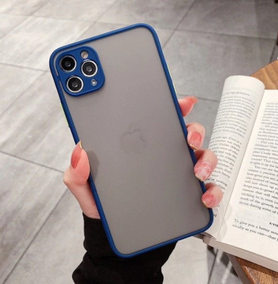 Чехол Funda Bumper Mat Case for iPhone 12 Pro Max Blue Киев - изображение 1