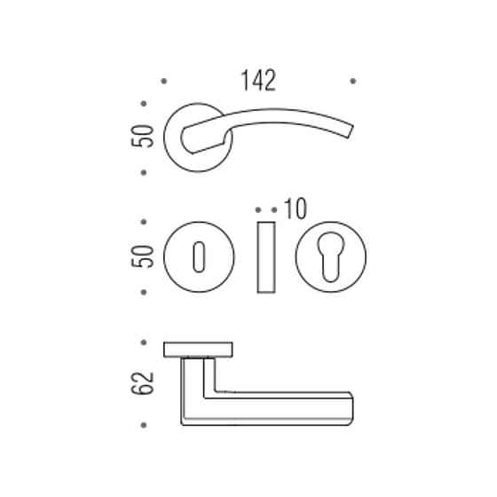 Ручка Colombo Olly LC61 хром R ф / с Киев