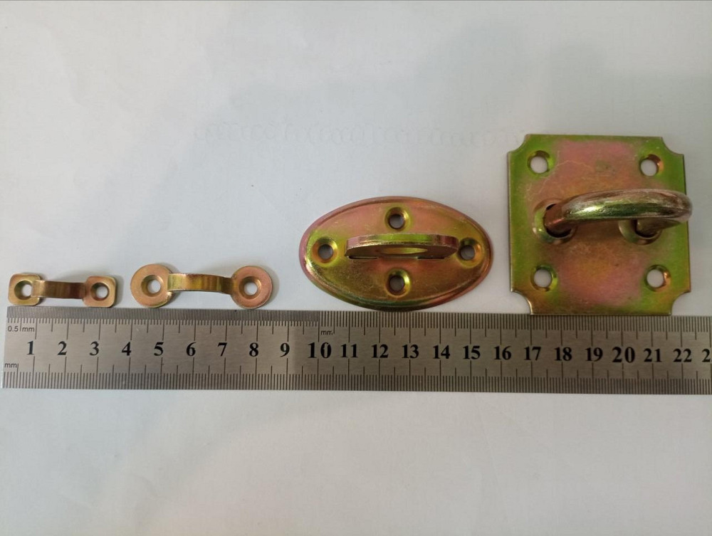 Вушко скоби-завіси колодки  10х 34мм, оцинк жовтий "P-o" Київ - фото 4