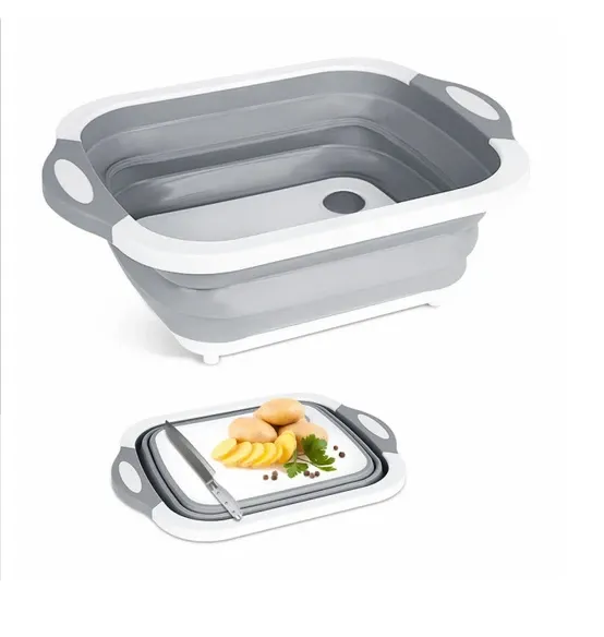 Складная доска-миска 3в1 Folding Cutting Board с дуршлагом, универсальная для кухни, дома, дачи и пикник Одесса - изображение 2