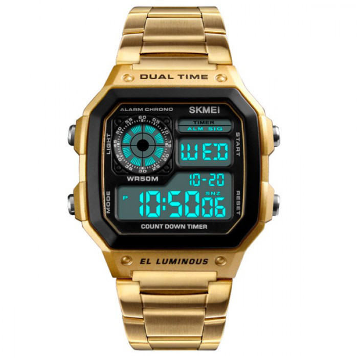 Мужские часы Skmei 1335 Ripple Gold Винница - изображение 3