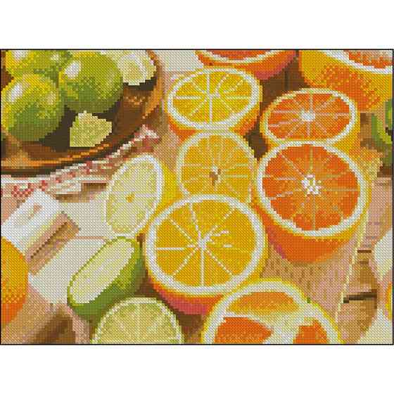 Алмазна мозаїка без підрамника "Цитрусові" ZAV3040-48, 30х40 см Вінниця