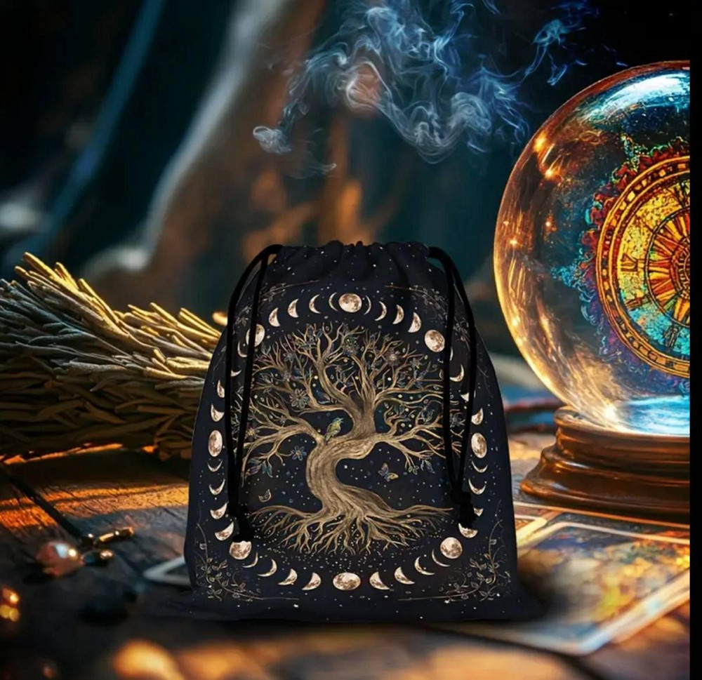 Бархатный мешочек «Дерево Жизни» для Таро, рун и кристаллов Киев - изображение 1