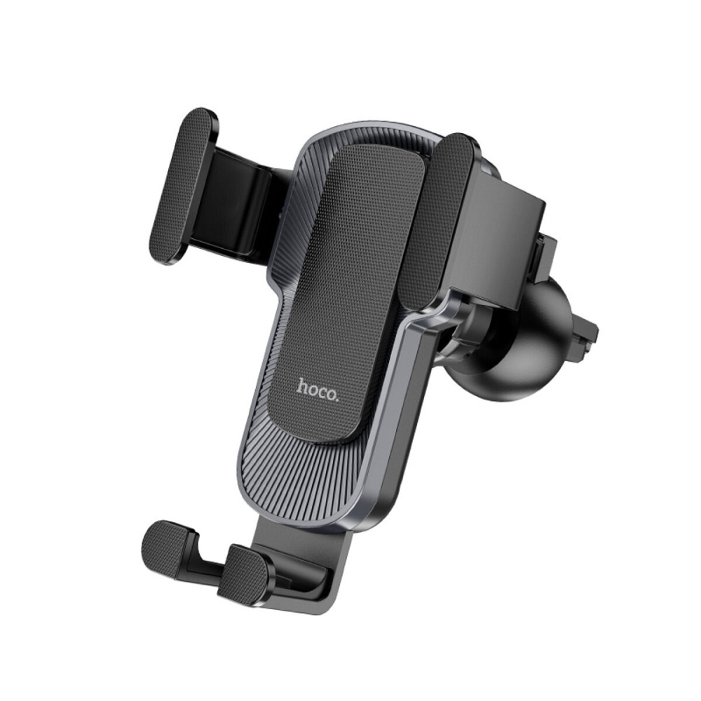 Тримач для мобільного HOCO CA103 vertical and horizontal air outlet gravity car holder Black Metal Gray Київ - фото 1