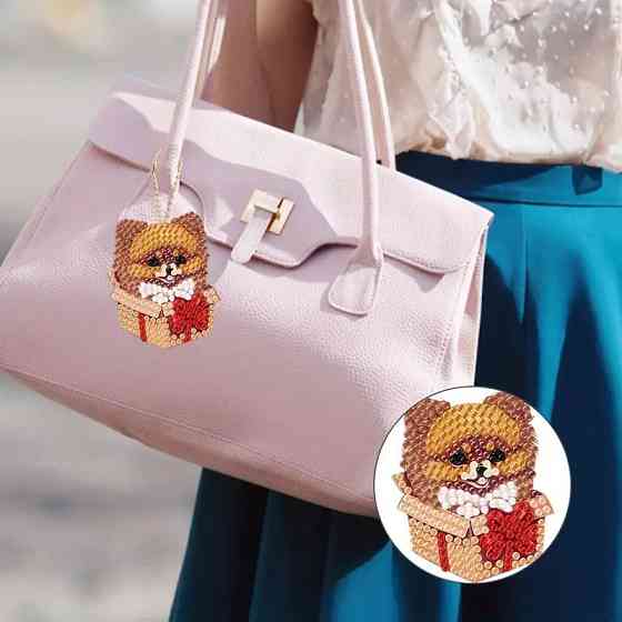 Набір брелків для алмазної мозаїки "Собачки" BR33, 5 штук Вінниця