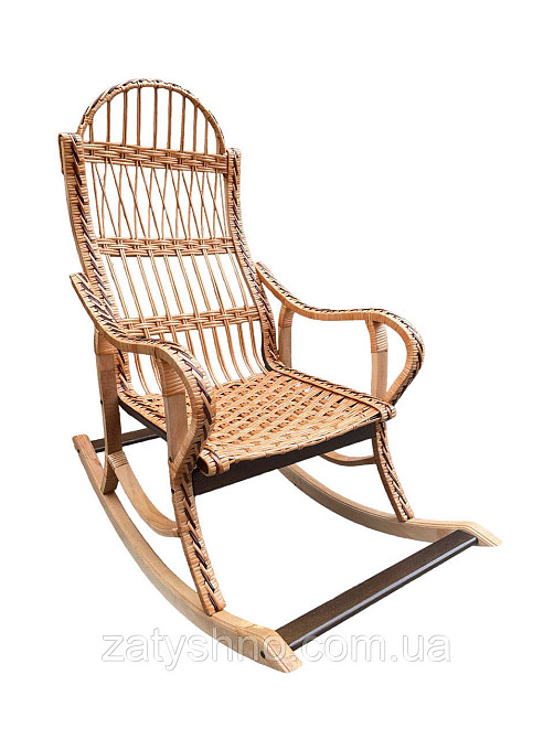 Кресло качалка из лозы с подушкой Киев - изображение 6