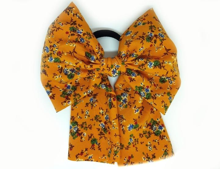 Твіллі бант на гумці жовтий Київ - фото 1