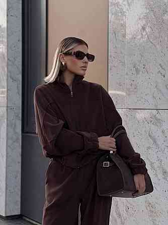 Жіночий стильний теплий флісовий костюм-двійка, двосторонній фліс-полос, 42/44 Одеса